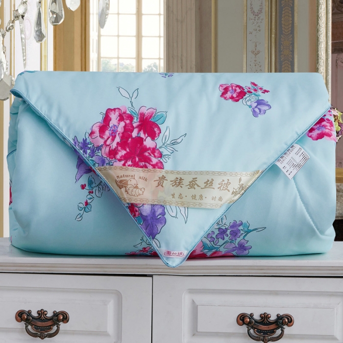 91家纺网 家纺一手货源 找家纺 鑫发家纺 2021新款丝绸印花被 国色天香兰