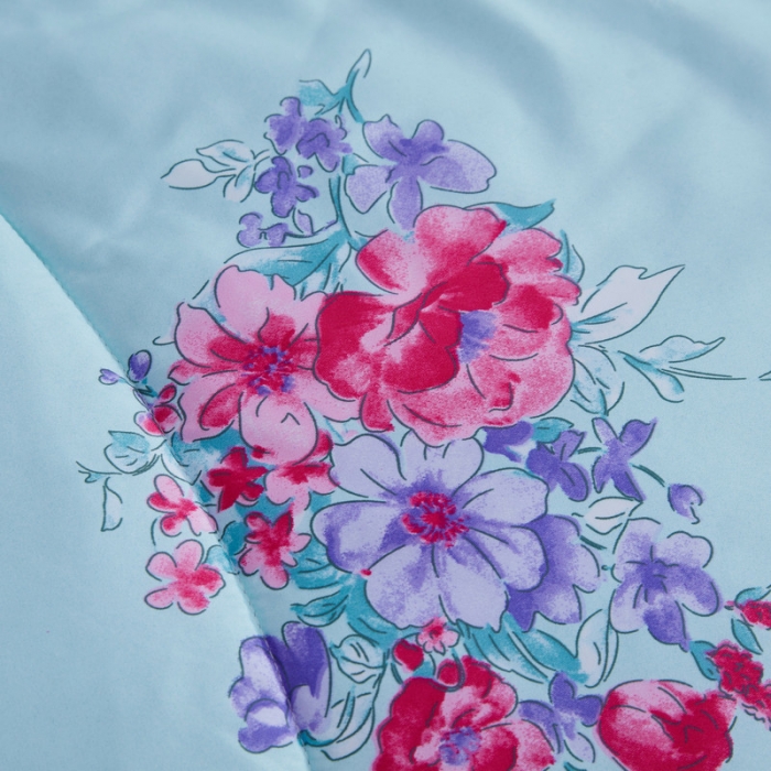 91家纺网 家纺一手货源 找家纺 鑫发家纺 2021新款丝绸印花被 国色天香兰