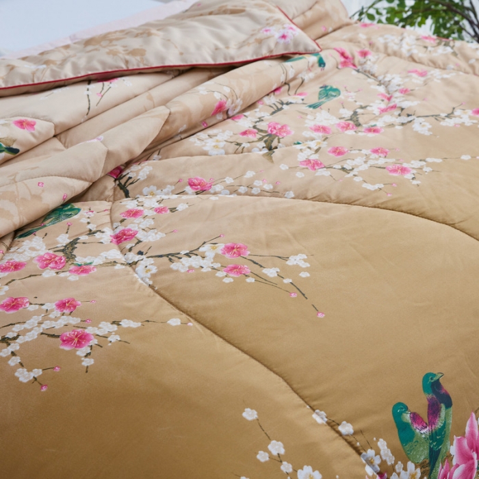 91家纺网 家纺一手货源 找家纺 鑫发家纺 2021新款丝绸印花被 江南春晓