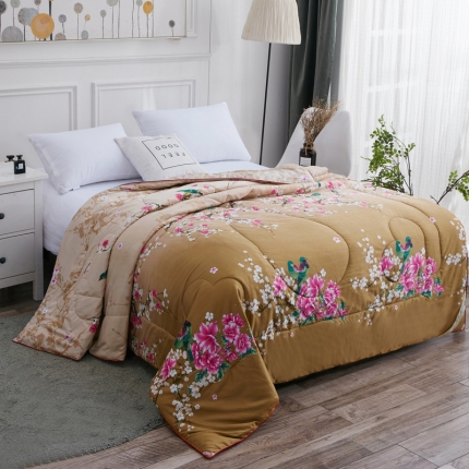 鑫发家纺 2021新款丝绸印花被 江南春晓