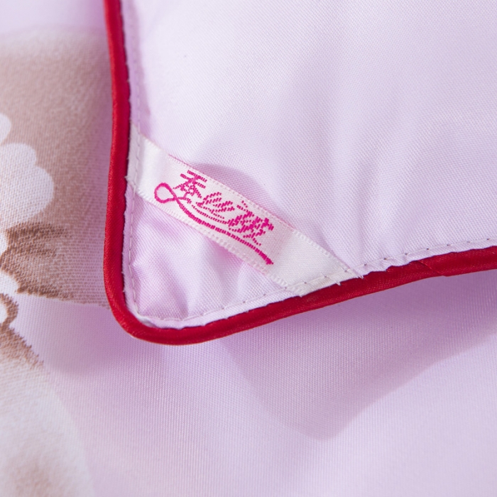 91家纺网 家纺一手货源 找家纺 鑫发家纺 2021新款丝绸印花被 盛世牡丹-粉