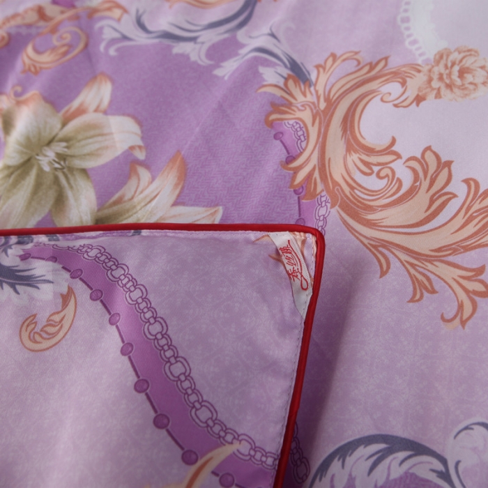 91家纺网 家纺一手货源 找家纺 鑫发家纺 2019新款织锦稠被 凯撒之恋-粉