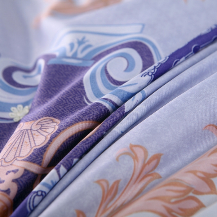 91家纺网 家纺一手货源 找家纺 鑫发家纺 2019新款织锦稠被 凯撒之恋-紫