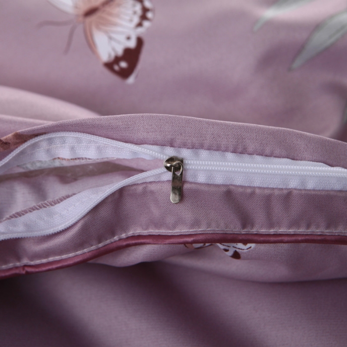 91家纺网 家纺一手货源 找家纺 鑫发家纺 2019新款织锦稠被 喜上枝头-豆沙紫