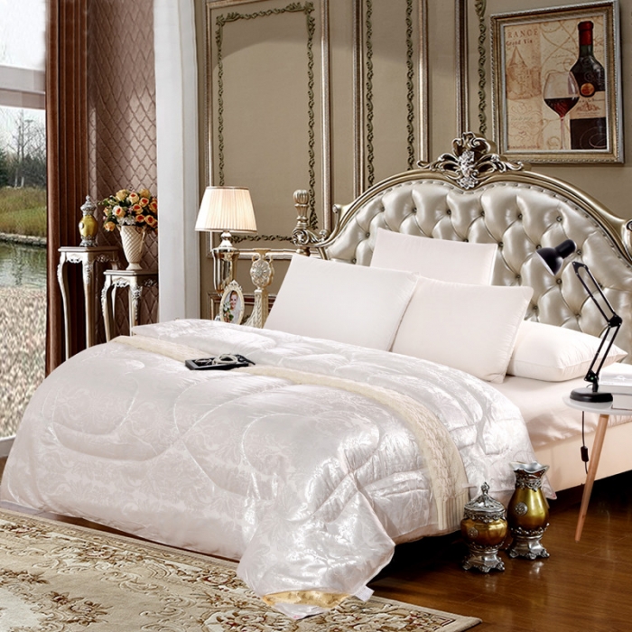 91家纺网 家纺一手货源 找家纺 鑫发家纺 2019新款蜘蛛花被 白色