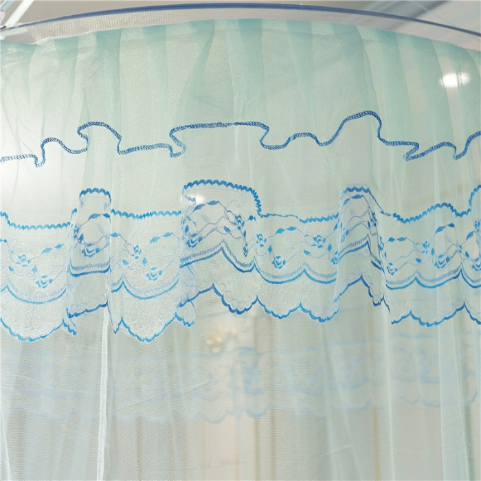 91家纺网 家纺一手货源 找家纺 冉美家纺 2021新款圆顶蚊帐蝴蝶兰水绿