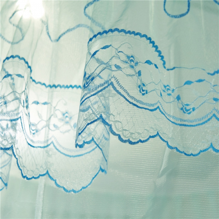 91家纺网 家纺一手货源 找家纺 冉美家纺 2021新款圆顶蚊帐蝴蝶兰水绿