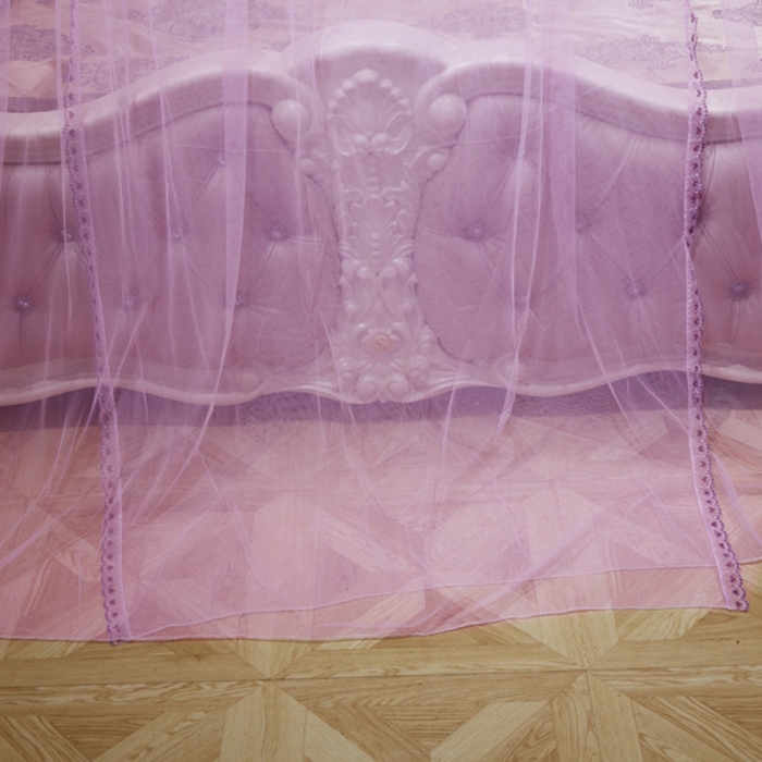 91家纺网 家纺一手货源 找家纺 冉美家纺 2021新款圆顶蚊帐漫天星粉色