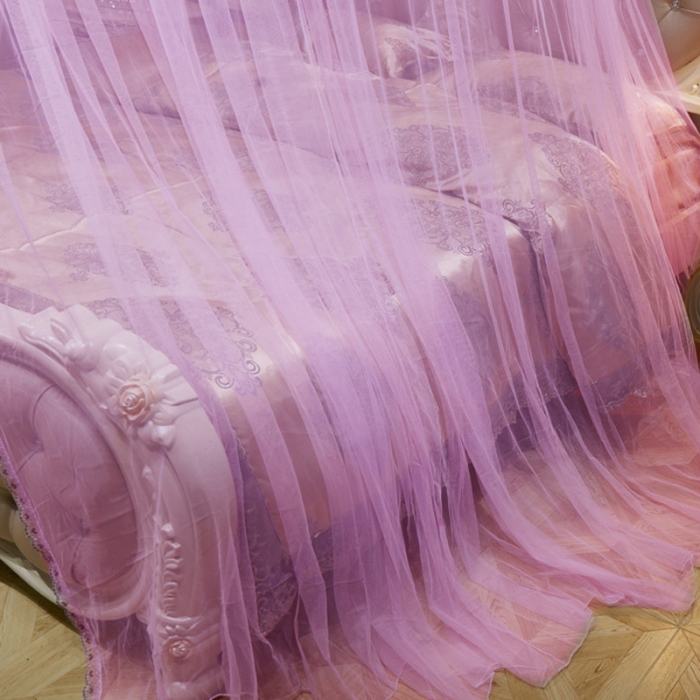 91家纺网 家纺一手货源 找家纺 冉美家纺 2021新款圆顶蚊帐漫天星粉色