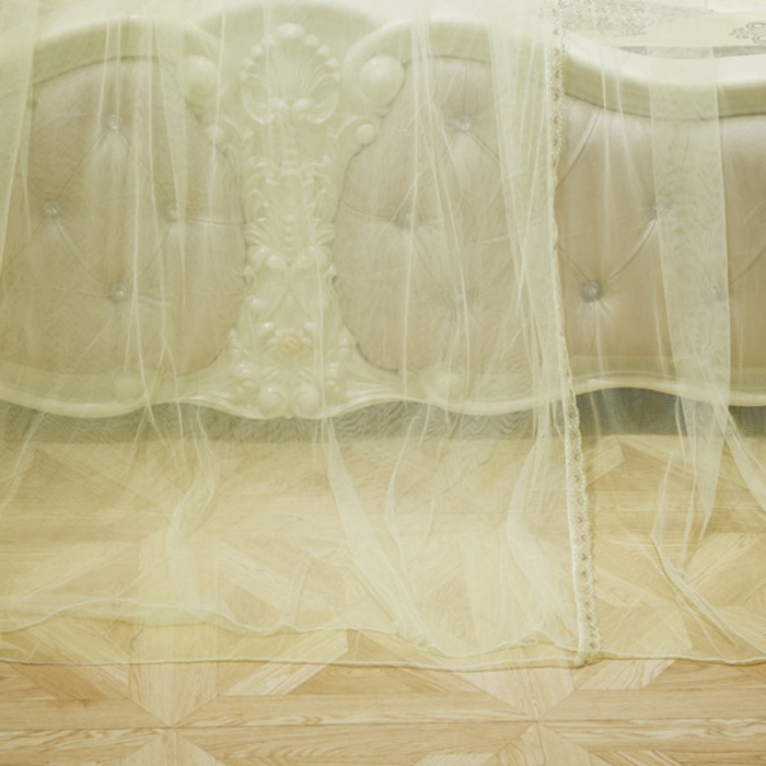 91家纺网 家纺一手货源 找家纺 冉美家纺 2021新款圆顶蚊帐漫天星黄色