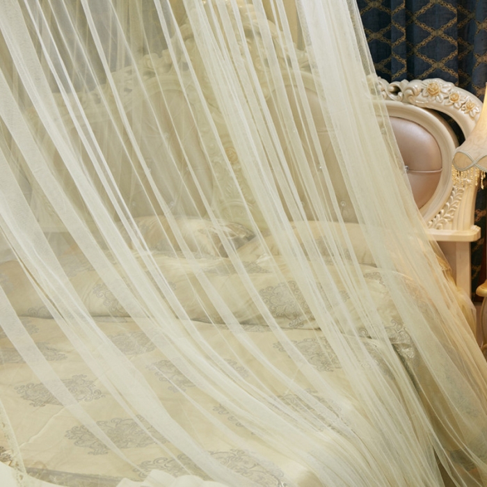 91家纺网 家纺一手货源 找家纺 冉美家纺 2021新款圆顶蚊帐漫天星黄色