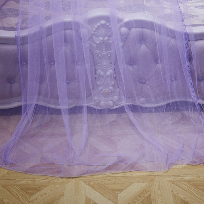 91家纺网 家纺一手货源 找家纺 冉美家纺 2021新款圆顶蚊帐漫天星紫色