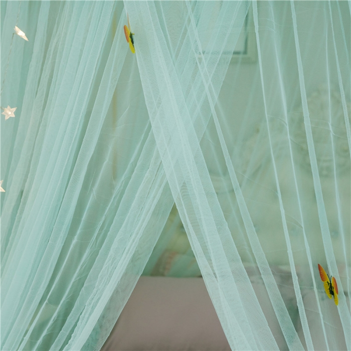 91家纺网 家纺一手货源 找家纺 冉美家纺 2021新款圆顶蚊帐倾城水绿