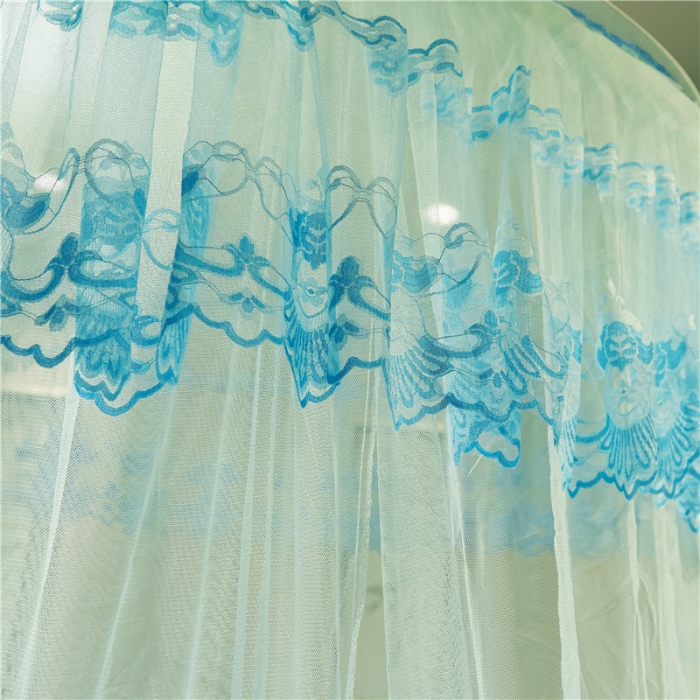 91家纺网 家纺一手货源 找家纺 冉美家纺 2021新款圆顶蚊帐倾城水绿