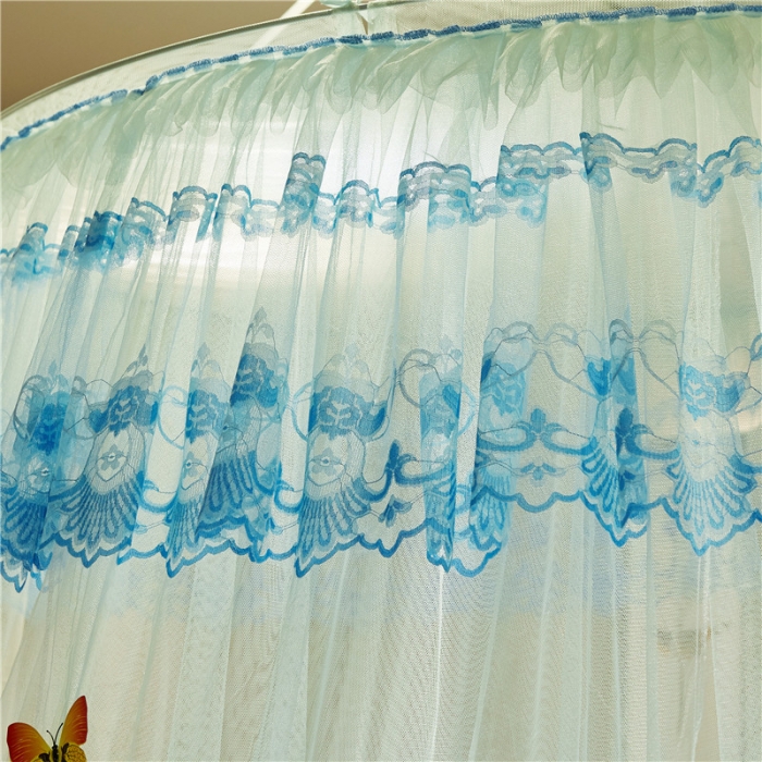 91家纺网 家纺一手货源 找家纺 冉美家纺 2021新款圆顶蚊帐倾城水绿