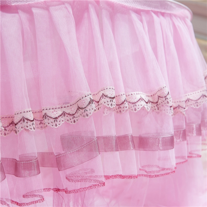 91家纺网 家纺一手货源 找家纺 冉美家纺 2021新款圆顶蚊帐栀子花粉色