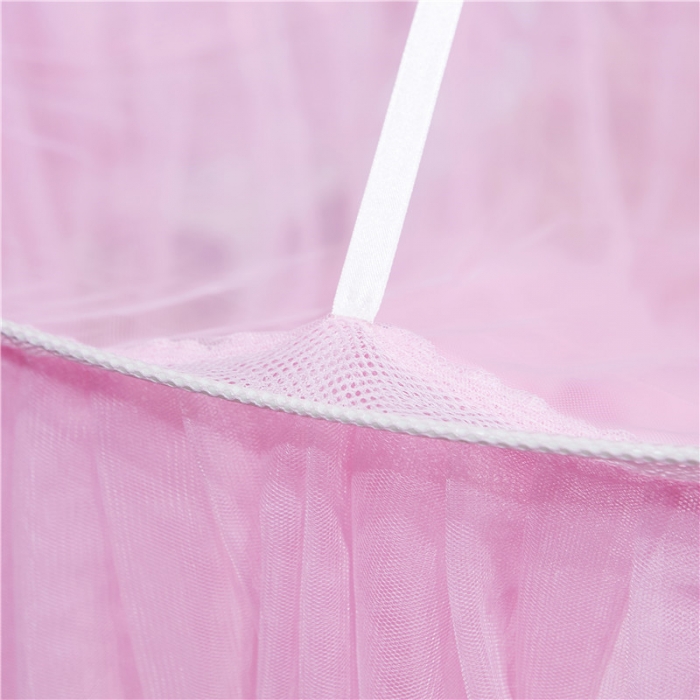 91家纺网 家纺一手货源 找家纺 冉美家纺 2021新款圆顶蚊帐栀子花粉色