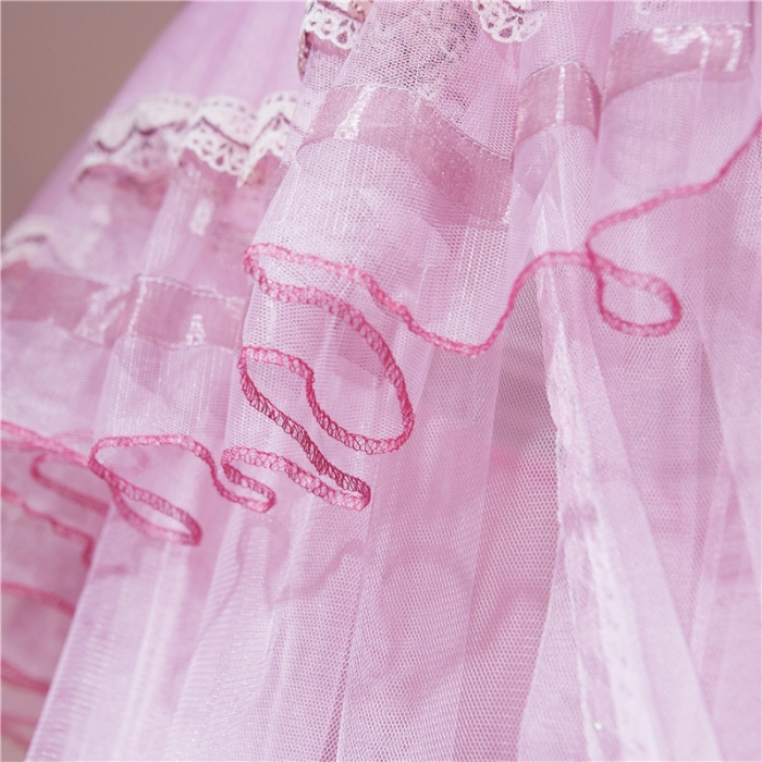 91家纺网 家纺一手货源 找家纺 冉美家纺 2021新款圆顶蚊帐栀子花粉色