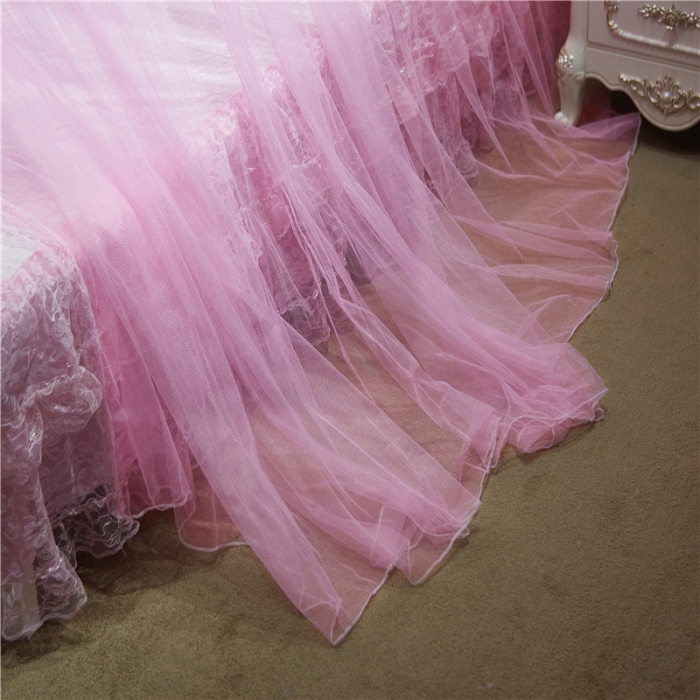 91家纺网 家纺一手货源 找家纺 冉美家纺 2021新款圆顶蚊帐栀子花粉色