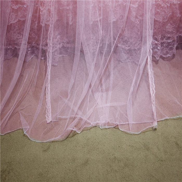 91家纺网 家纺一手货源 找家纺 冉美家纺 2021新款圆顶蚊帐栀子花玉色
