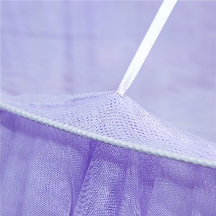 91家纺网 家纺一手货源 找家纺 冉美家纺 2021新款圆顶蚊帐栀子花紫色