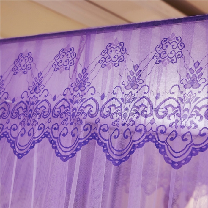 91家纺网 家纺一手货源 找家纺 冉美家纺 2021新款宫廷蚊帐繁花紫色