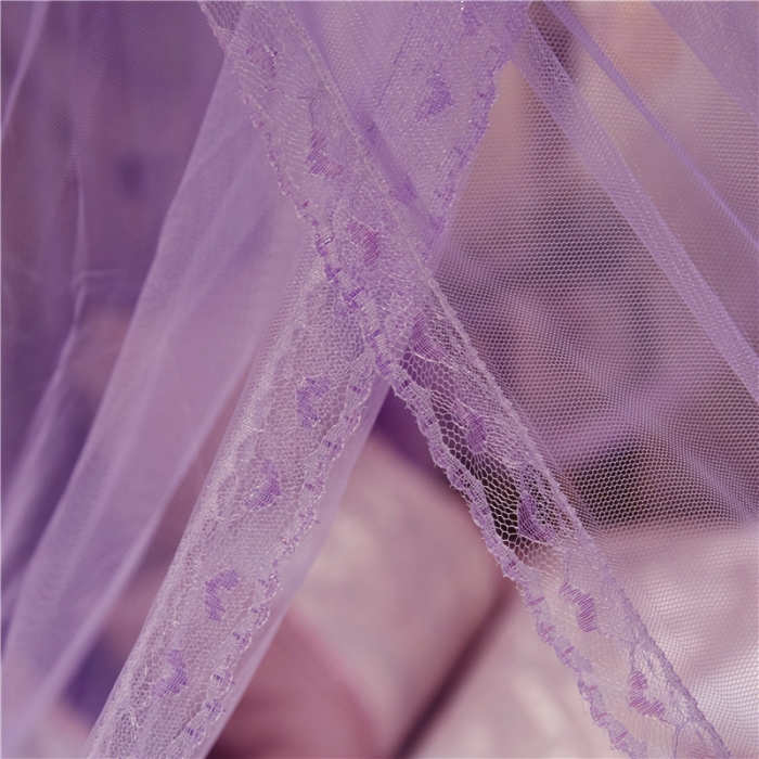 91家纺网 家纺一手货源 找家纺 冉美家纺 2021新款宫廷蚊帐繁花紫色