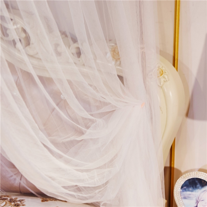 91家纺网 家纺一手货源 找家纺 冉美家纺 2021新款宫廷蚊帐夏梦白色