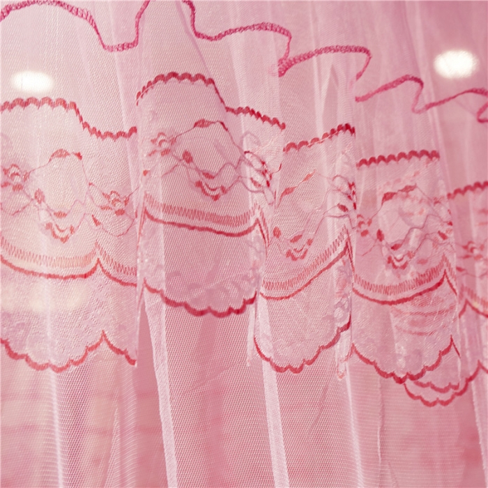 91家纺网 家纺一手货源 找家纺 冉美家纺 2021新款圆顶蚊帐蝴蝶兰粉色