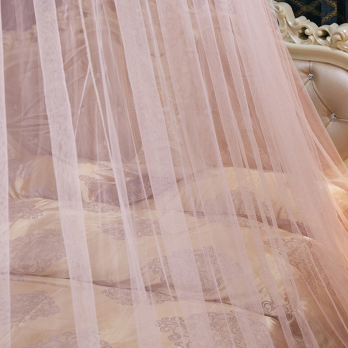 91家纺网 家纺一手货源 找家纺 冉美家纺 2021新款圆顶蚊帐漫天星玉色