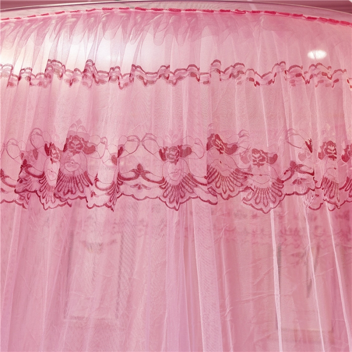 91家纺网 家纺一手货源 找家纺 冉美家纺 2021新款圆顶蚊帐倾城粉色