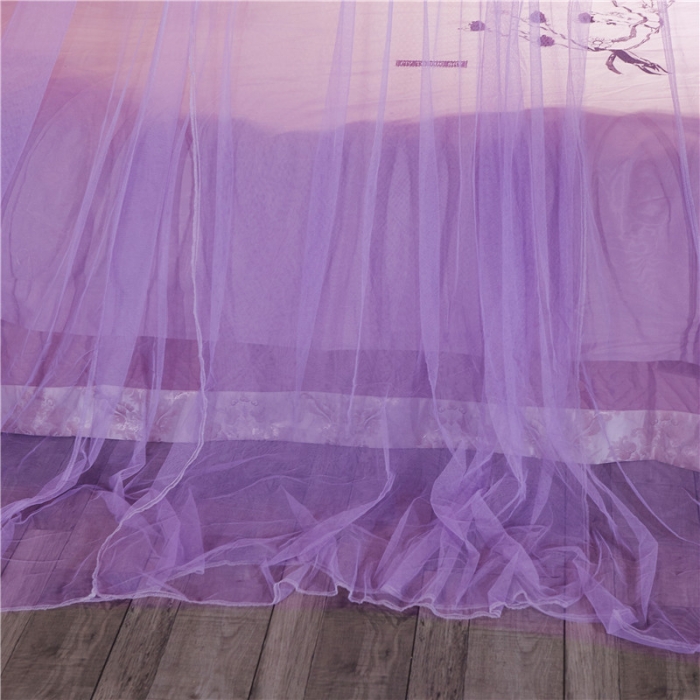 91家纺网 家纺一手货源 找家纺 冉美家纺 2021新款圆顶蚊帐倾城紫色