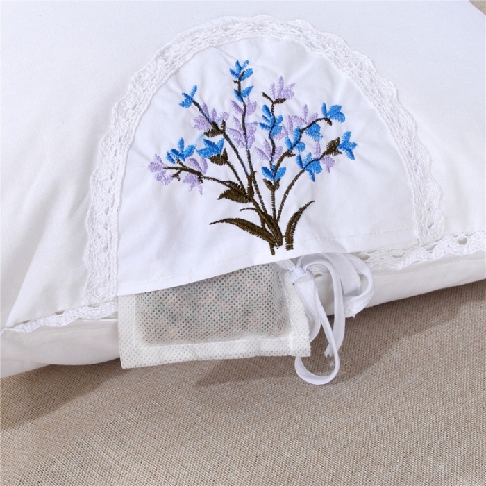 91家纺网 家纺一手货源 找家纺 天意美枕芯 5薰衣草绣花羽丝绒枕