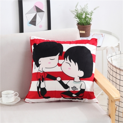 91家纺网 家纺一手货源 找家纺 (总)天意美枕芯 卡通平绒抱枕套