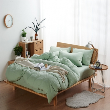 91家纺网 家纺一手货源 找家纺 (总)优宜家纺织 水洗棉四件套多规格（纯色系列） 床单款