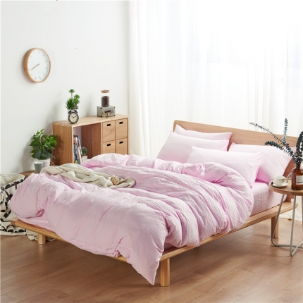 91家纺网 家纺一手货源 找家纺 (总)优宜家纺织 水洗棉四件套多规格（纯色系列） 床单款