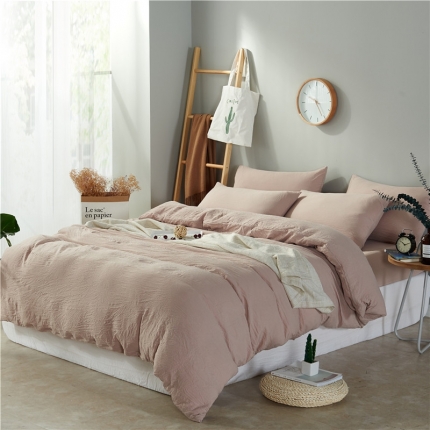 91家纺网 家纺一手货源 找家纺 (总)优宜家纺织 水洗棉四件套多规格（纯色系列） 床单款