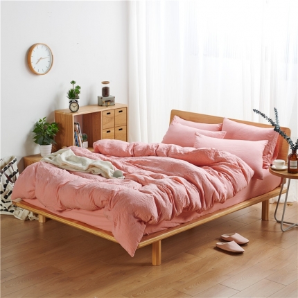 91家纺网 家纺一手货源 找家纺 (总)优宜家纺织 水洗棉四件套多规格（纯色系列） 床单款