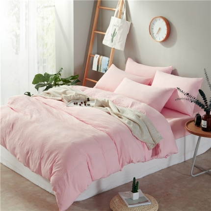 91家纺网 家纺一手货源 找家纺 (总)优宜家纺织 水洗棉四件套多规格（纯色系列） 床单款