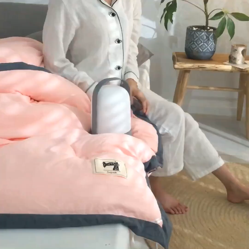 91家纺网 家纺一手货源 找家纺 莱福仕家纺 2020 素色水洗棉系列 水洗棉-浅粉