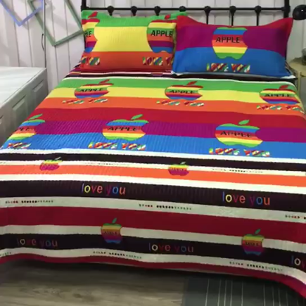 91家纺网 家纺一手货源 找家纺 （总）安心月 2018新款安心月多功能行缝床盖三件套