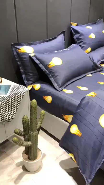 91家纺网 家纺一手货源 找家纺 （总）米粒家纺 2018新款亲肤活性印花四件套