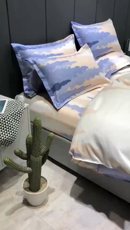 91家纺网 家纺一手货源 找家纺 米粒家纺 2018新款亲肤活性印花四件套宁静