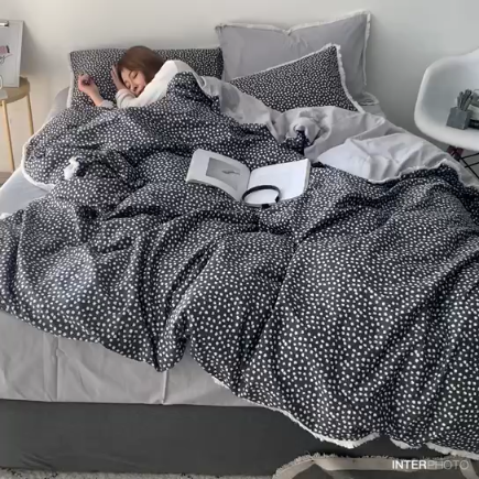 91家纺网 家纺一手货源 找家纺 涵宸家纺 新款13372流苏款加厚全棉刺绣四件套 眠棉