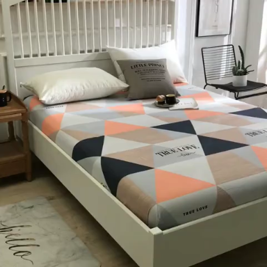 91家纺网 家纺一手货源 找家纺 甜之梦家纺 2019新款全棉单品床笠 梦之间桔