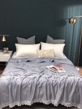 91家纺网 家纺一手货源 找家纺 优然居家纺 2019新款60支兰精天丝夏被 银灰