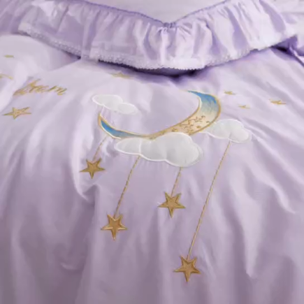 91家纺网 家纺一手货源 找家纺 （总）亲亲公主 新款全棉绣花款公主风床单四件套 星月Love