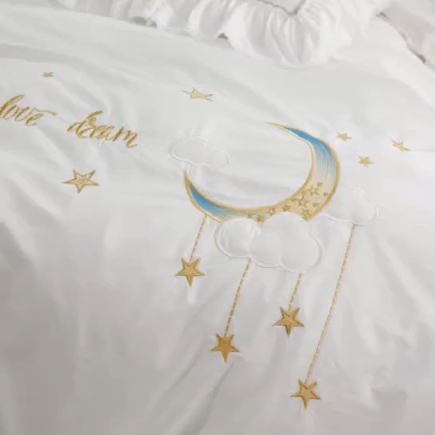 91家纺网 家纺一手货源 找家纺 （总）亲亲公主 新款全棉韩版公主风刺绣四件套