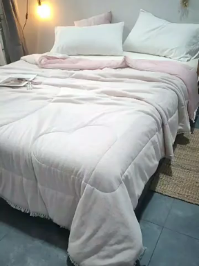 91家纺网 家纺一手货源 找家纺 羋多家纺 2020新款针织全棉&amp;凉感夏被 针织-粉