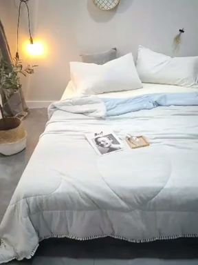 91家纺网 家纺一手货源 找家纺 羋多家纺 2020新款针织全棉&amp;凉感夏被 针织-蓝